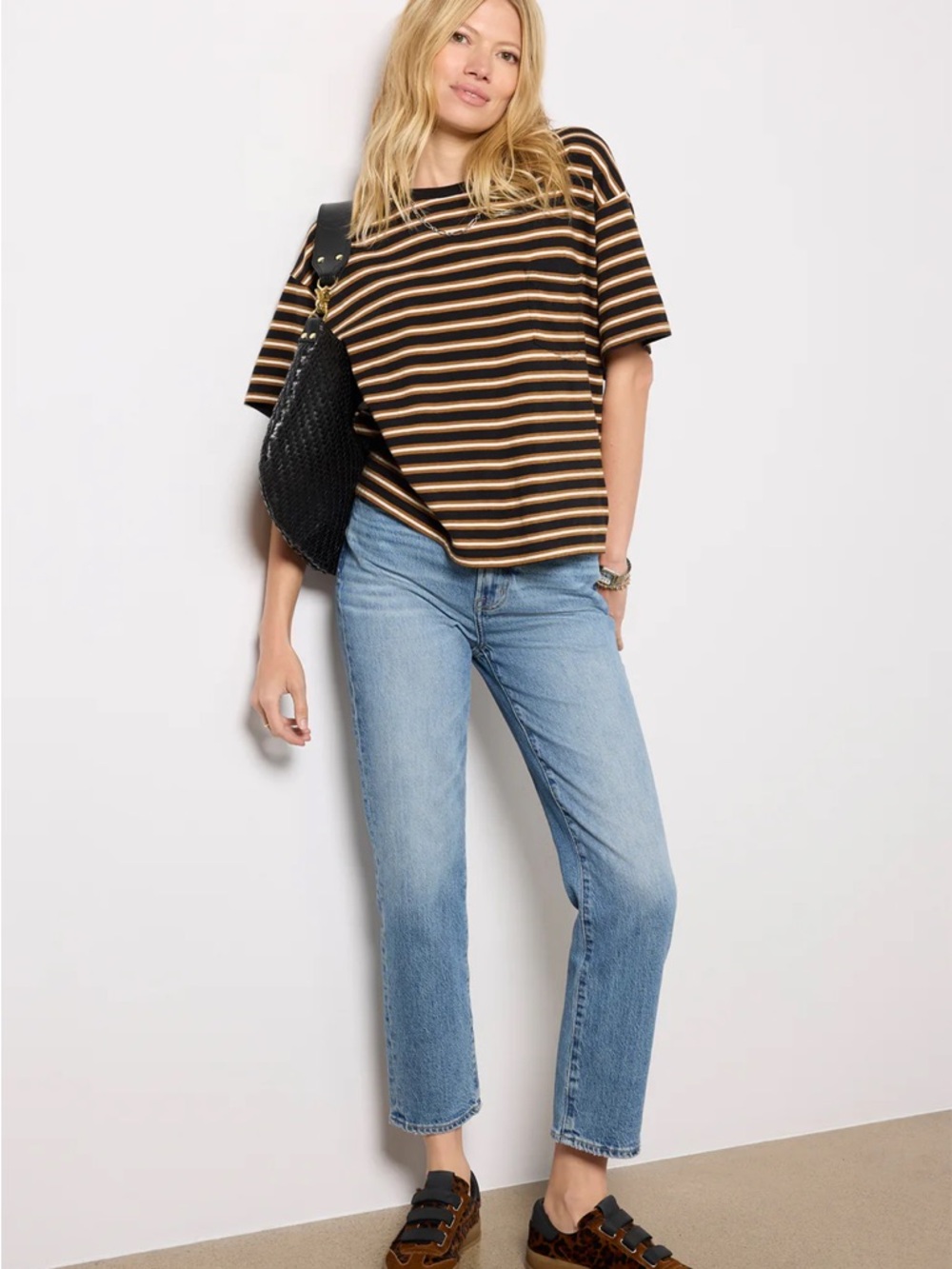 pistola Medium Wash High-Rise Straight Jeans